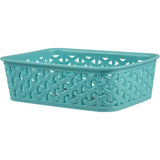 Decorative small weave basket for stylish storage of pet supplies, books, and paperwork, made from durable, BPA-free materials.