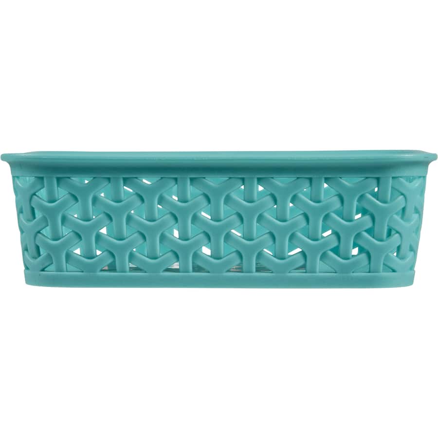 Stylish Ambry Basket Small Weave for versatile storage, ideal for organizing pet supplies, books, and paperwork.