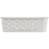 Decorative small weave basket for stylish storage; perfect for pet supplies, books, and reducing clutter in any space.