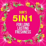 Surf 5 In 1 Tropical Washing Liquid, 20 washes; delivers brilliant cleaning with Ylang-Ylang and Tropical Lily fragrances.