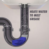 Drano Drain Unblocker Crystals for clearing tough clogs and eliminating odors in all types of pipes, including septic systems.