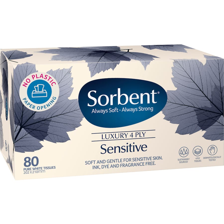 Sorbent Tissues Facial Hypo 80pack
