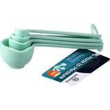 Homeliving Measuring Spoons Set with 4 spoons for precise cooking, featuring clear markings and a built-in side pourer.
