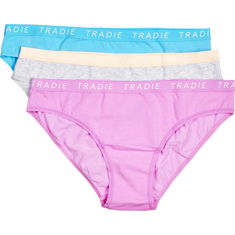 Tradie Ladies Bikini Size 12: stylish, comfortable, breathable underwear for active lifestyles and everyday wear.