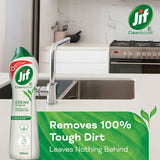 Jif Cream Surface Cleaner Original: eco-friendly multi-surface cleaner with ocean scent, effective against tough dirt and stains.