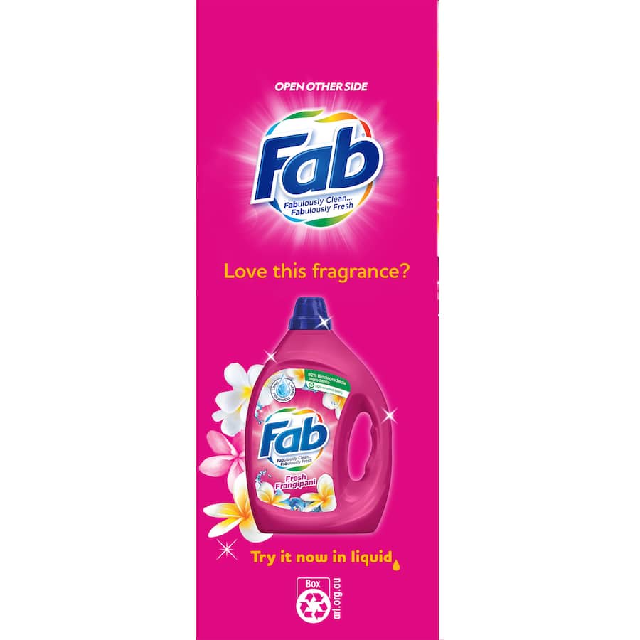 Fab Laundry Detergent Powder Fresh Frangipani 2kg