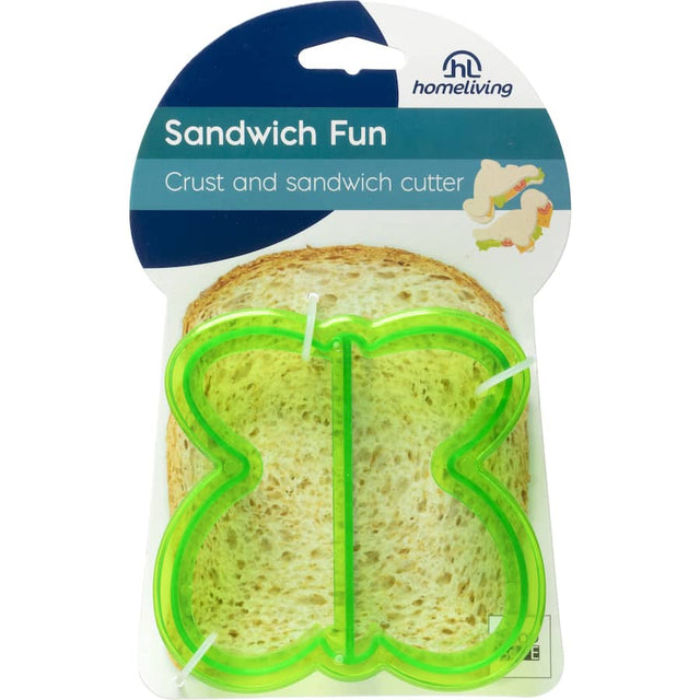 Homeliving Sandwich Cutter transforms sandwiches into fun shapes while removing crusts, making lunchtime enjoyable for kids.