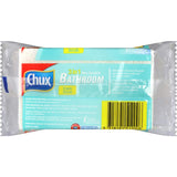 Chux Scourer 3 N 1 Bathroom Foam Scrub: absorbent sponge, non-scratch scourer, and chamois side for streak-free drying.