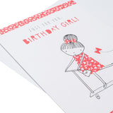 Hallmark Birthday Card featuring a whimsical pink design, ideal for girls of all ages to celebrate special birthdays.