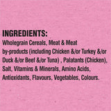 Whiskas Dry Cat Food with Sardine & Prawn, nutritious kibble promoting healthy skin, dental protection, and urinary health.