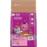 Whiskas Senior Dry Cat Food with beef and lamb, tailored for senior cats' health, supports muscles and dental care.