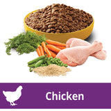 Pedigree Puppy Dry Dog Food Chicken & Rice 2.5kg bag, tailored for optimal growth, featuring chicken, rice, and essential vitamins.