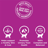 Whiskas Wet Cat Food Ocean Platter in Jelly features real fish, essential nutrients, and moisture for a healthy, delicious meal.