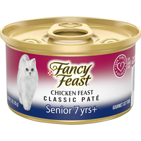 Gourmet chicken pate for senior cats, packed with essential nutrients for health and vitality.