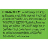 Temptations Mix Ups Cat Treats in a resealable tub with chicken, catnip, and cheddar flavors for happy, healthy cats.