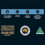 Delectable wet dog food featuring Australian chicken and cheese, ensuring a complete and balanced meal for your dog.