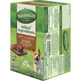 Nature's Gift Wet Dog Food Strips featuring kangaroo meat in delicious gravy, offering balanced nutrition for all dog life stages.
