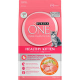Purina One Kitten Dry Cat Food Chicken, made with real chicken, supports healthy growth, immunity, and a shiny coat.
