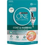 Purina One Coat & Hairball Dry Cat Food Chicken Bag 450g