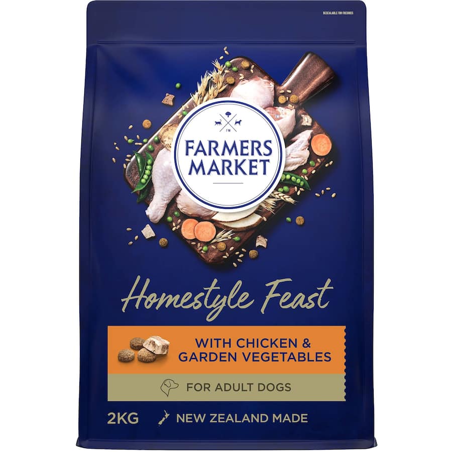 Farmers Market Dry Dog Food Chicken & Garden Vegetables Bag 2kg