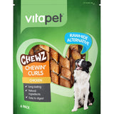 Vitapet Chewz Dog Treats Chewing Curls Pouch 6pack
