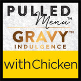 Dine Pulled Menu Wet Cat Food features tender chicken shreds in savory gravy, providing a delicious and nutritious meal for cats.