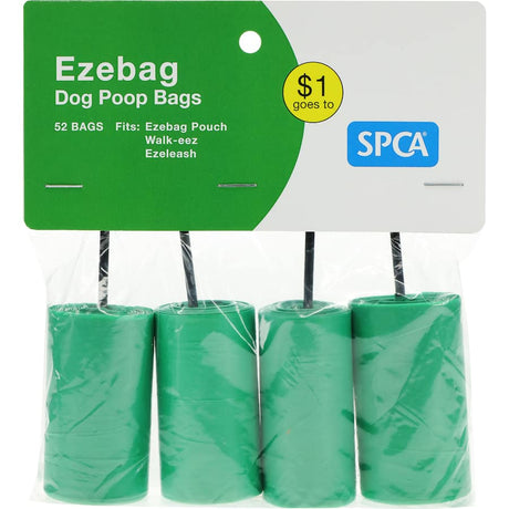 Eco-friendly biodegradable dog poop bags in a roll, designed for durability and easy use during walks.