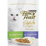 Fancy Feast Petite Delights Wet Cat Food Chicken & Turkey Pouch 6x50g