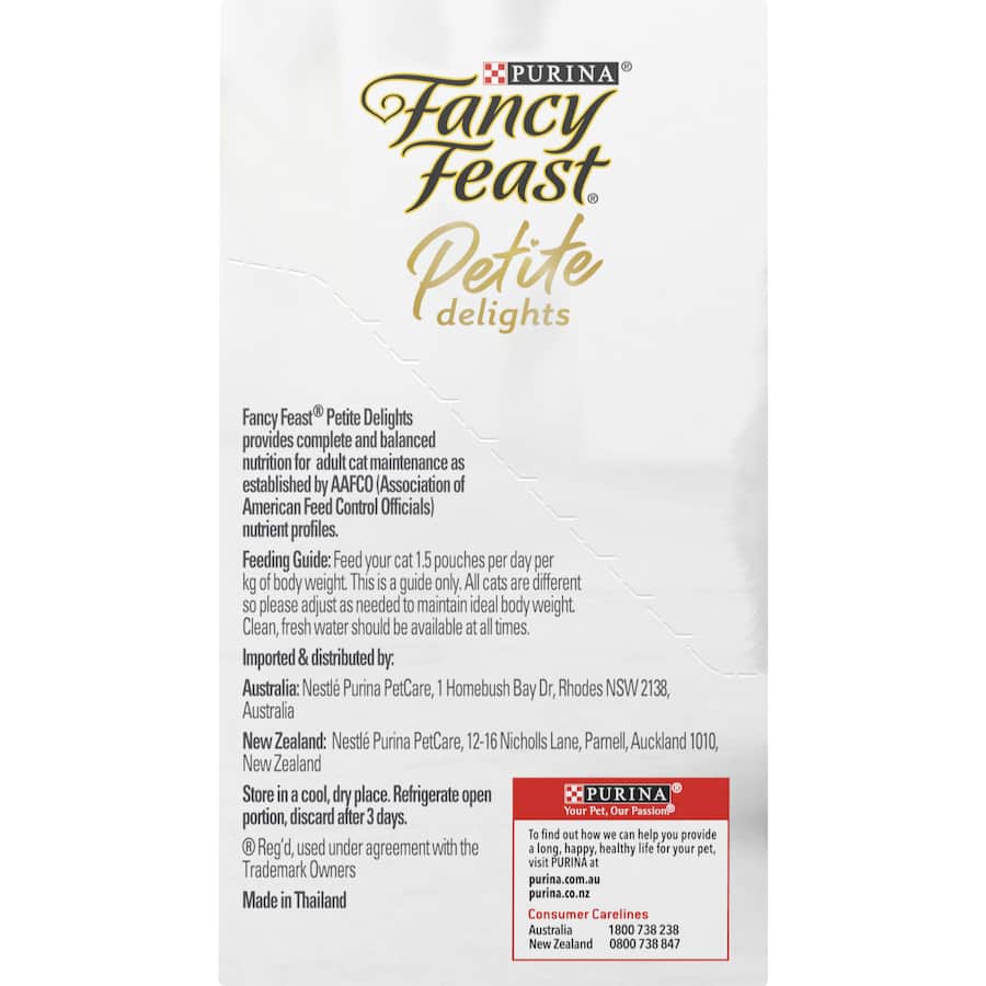 Fancy Feast Petite Delights Wet Cat Food Chicken & Turkey Pouch 6x50g