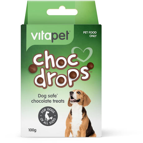 Vitapet Dog Treats Chocolate Drops: safe, dog-friendly chocolate treats for training and rewarding your pup.