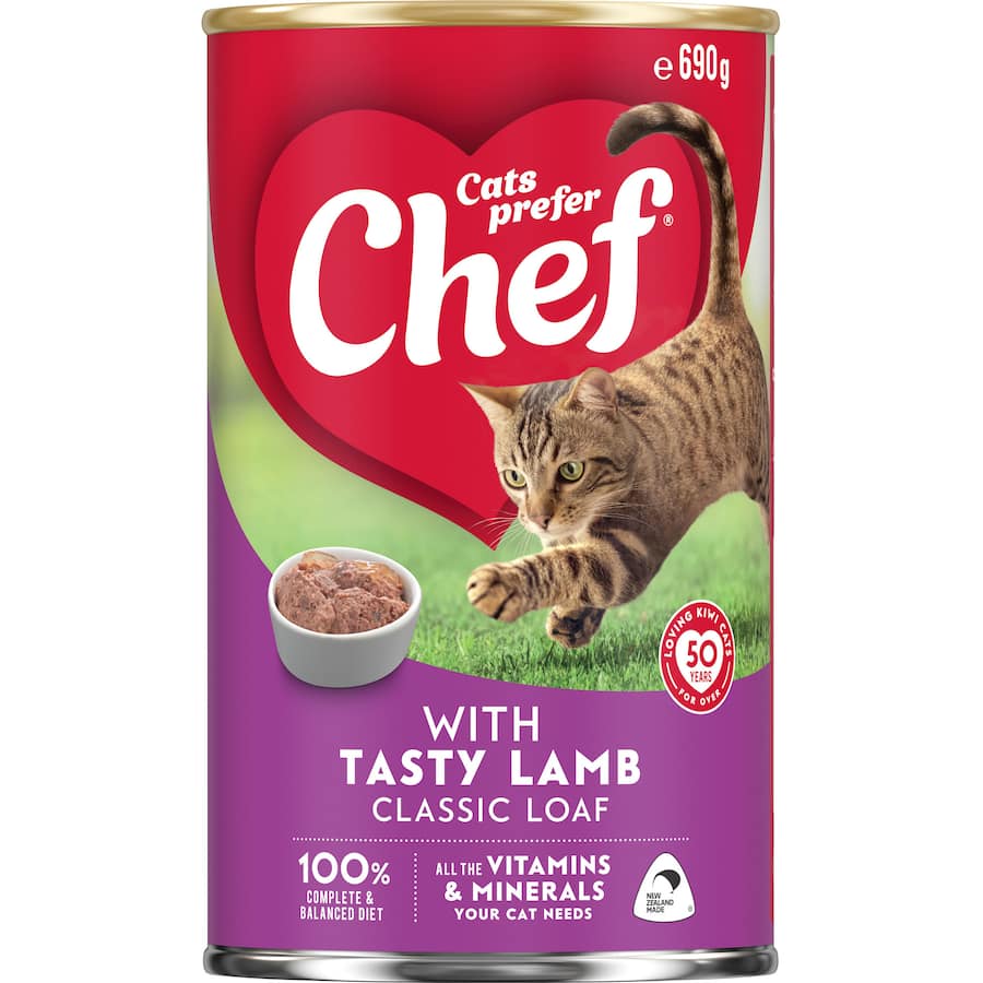 Delicious grain-free wet cat food featuring tasty lamb, packed with essential nutrients for your cat's health and delight.