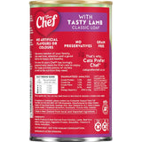 Chef Classic Wet Cat Food featuring Tasty Lamb in a classic loaf, grain-free and packed with essential nutrients for cats.