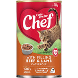 Chef Classic Wet Cat Food Beef & Lamb Casserole Tin 700g