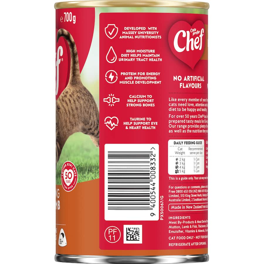 Chef Classic Wet Cat Food Beef & Lamb Casserole Tin 700g