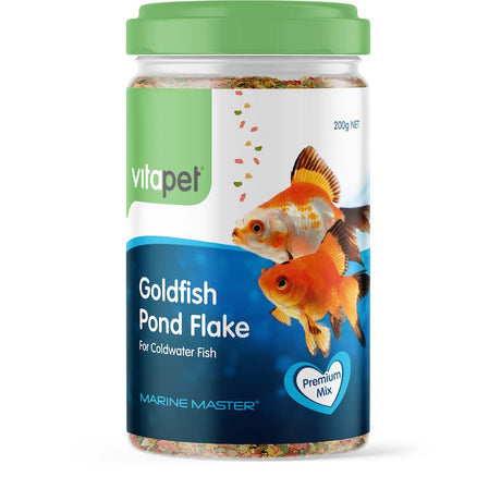 Vitapet Pet Food Goldfish Pond Flakes: nutritious flakes for goldfish and koi, promoting growth and vibrant colors.