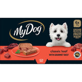Gourmet beef meaty loaf wet dog food in 100g trays, crafted with premium Australian meat for a nutritious meal.