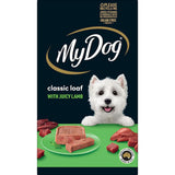 Tender Australian lamb wet dog food in a classic meaty loaf, enriched with vitamins and free from preservatives.