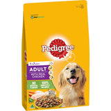 Pedigree Dry Dog Food with Real Chicken in a 3kg bag, providing adult dogs with complete nutrition for health and vitality.