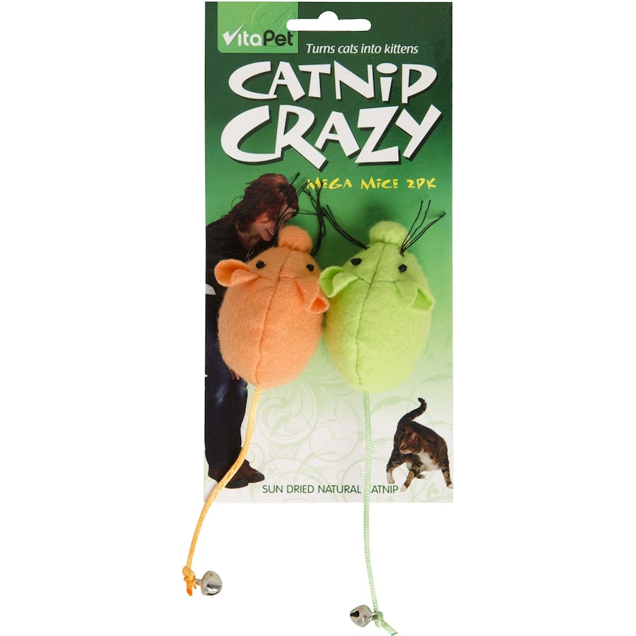 Playful catnip-filled mice toy for cats, promoting exercise and stimulating natural hunting instincts.