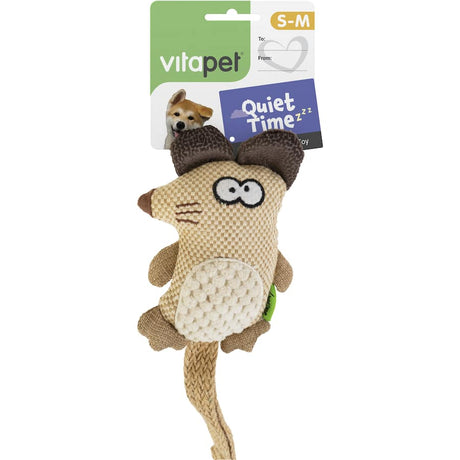 Soft, small plush comforter for small dogs, perfect for cuddling and easing anxiety during quiet moments.