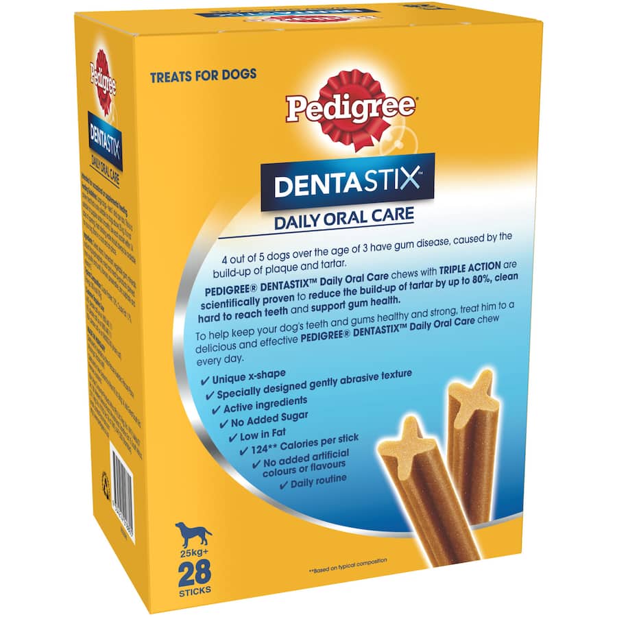 Pedigree Dentastix Dog Treats Daily Oral Care Large Dog Box 28pack
