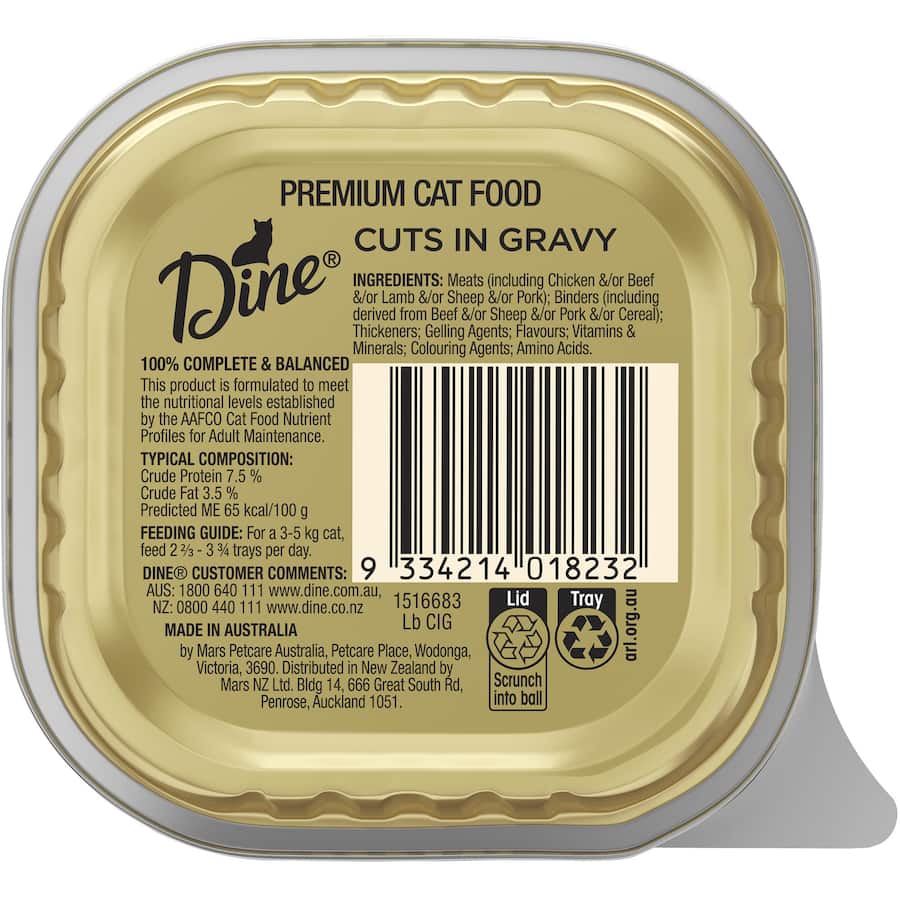 Gourmet wet cat food featuring tender lamb cuts in rich gravy, crafted for adult cats' refined taste and balanced nutrition.