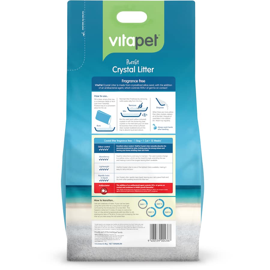 Vitapet Purrfit Cat Litter Crystals Bag 15L
