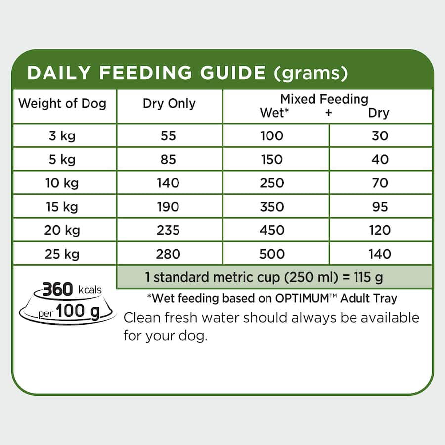 Optimum Small Breed Dry Dog Food features chicken, vegetables, and rice for balanced nutrition in a 3kg bag.