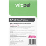 Vitapet Evance Cat Flea Treatment for cats over 4kg, ensuring effective flea prevention and comfort throughout the year.