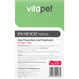 Vitapet Evance Pet Care Dog Flea Treatment 4-10kg 3x1mL