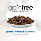 Fussy Cat Grain Free Dry Cat Food Salmon, Fish Oil Bag 500g