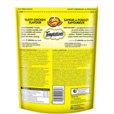 Temptations Mega Cat Treats in Tasty Chicken flavor, 350g pack, featuring crunchy outer shell and soft chicken center.