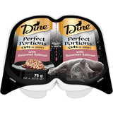 Dine Perfect Portions Wet Cat Food Cuts In Gravy Gourmet Salmon Tray 2x37.5g