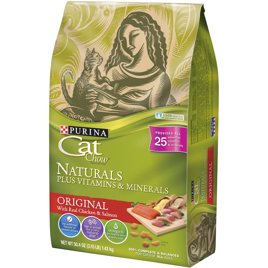 Cat Chow Dry Cat Food Naturals Original Chicken Bag 1.42kg
